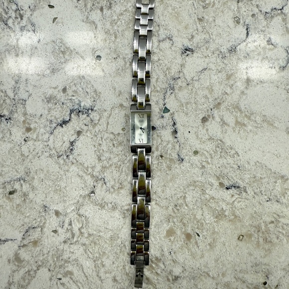 Pre- Owned Anne Klein Sterling Swiss Women's wristwatch rectangle face‎ - Picture 5 of 9